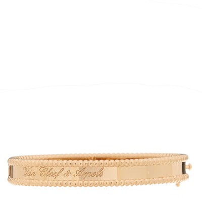 18K Rose Gold Perlee Signature Bangle Bracelet XS