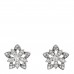 18K White Gold Diamond Mini Lotus Openwork Earrings