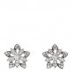 18K White Gold Diamond Mini Lotus Openwork Earrings