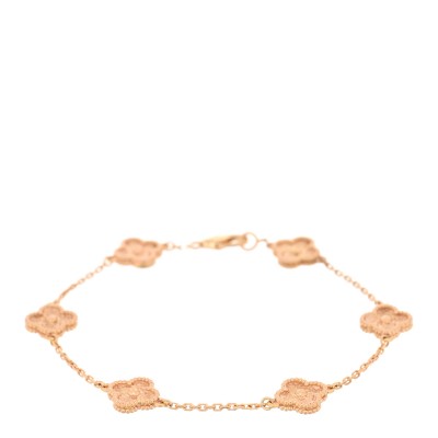 18K Rose Gold 6 Motifs Sweet Alhambra Bracelet