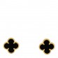 18K Yellow Gold Black Onyx Sweet Alhambra Earrings