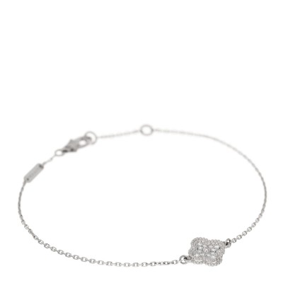 18K White Gold Diamond Sweet Alhambra Bracelet