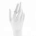18K White Gold Diamond Mother of Pearl Vintage Alhambra Ring 53 6.5
