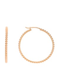 18K Rose Gold Small Perlee Hoop Earrings