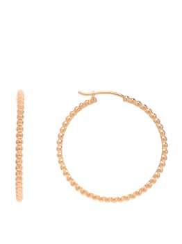18K Rose Gold Small Perlee Hoop Earrings