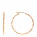 18K Rose Gold Small Perlee Hoop Earrings