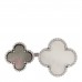 18K White Gold Mother of Pearl Magic Alhambra Between the Finger Ring 48 4.5