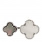 18K White Gold Mother of Pearl Magic Alhambra Between the Finger Ring 48 4.5