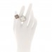 18K White Gold Mother of Pearl Magic Alhambra Between the Finger Ring 48 4.5