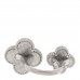 18K White Gold Mother of Pearl Magic Alhambra Between the Finger Ring 48 4.5