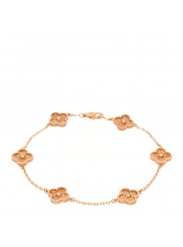 18K Rose Gold 6 Motifs Sweet Alhambra Bracelet