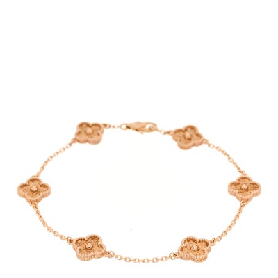 18K Rose Gold 6 Motifs Sweet Alhambra Bracelet