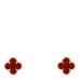 18K Rose Gold Carnelian Sweet Alhambra Earrings