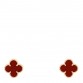 18K Rose Gold Carnelian Sweet Alhambra Earrings