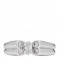 18K White Gold Diamond Butterfly Ring 50 5.25