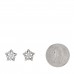 18K White Gold Diamond Mini Lotus Openwork Earrings