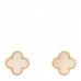 18K Yellow Gold Mother of Pearl Vintage Alhambra Earrings
