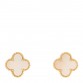 18K Yellow Gold Mother of Pearl Vintage Alhambra Earrings