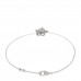 18K White Gold Diamond Mini Lotus Openwork Bracelet