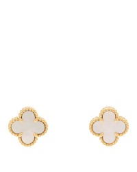 18K Yellow Gold Mother of Pearl Sweet Alhambra Earrings