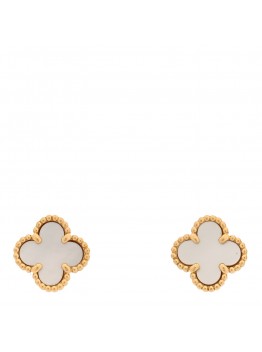 18K Yellow Gold Mother of Pearl Sweet Alhambra Earrings