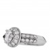 Platinum Diamond .70ct Couture Solitaire Ring 48 4.5