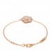 18K Rose Gold Mother Of Pearl Lucky Spring Plum Blossom Bracelet