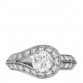 Platinum Diamond .70ct Couture Solitaire Ring 48 4.5