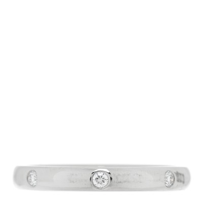 Platinum Diamond Tendrement Etoiles Wedding Band Ring 48 4.5