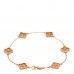 18K Rose Gold 6 Motifs Sweet Alhambra Bracelet