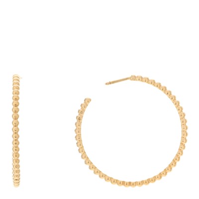 18K Yellow Gold Small Perlee Hoop Earrings