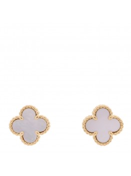 18K Yellow Gold Mother of Pearl Sweet Alhambra Earrings