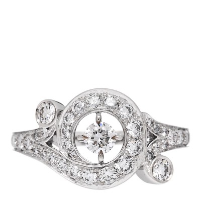 18K White Gold Diamond Nid du Paradis Ring 50 5.25