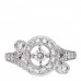 18K White Gold Diamond Nid du Paradis Ring 50 5.25