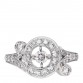 18K White Gold Diamond Nid du Paradis Ring 50 5.25