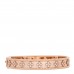 18K Rose Gold Diamond Perlee Clovers Bangle Bracelet L