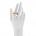 18K Yellow Gold Diamond Frivole Between The Finger Ring 52 6