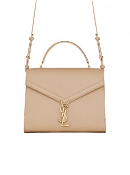 Y Cassandra Medium Top Handle in Grain de Poudre Embossed Leather