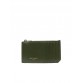 Y Fragments Zipped Card Case in Dark Pine