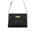 Y Manhattan Shoulder Bag in Crocodile Embossed Shiny Leather