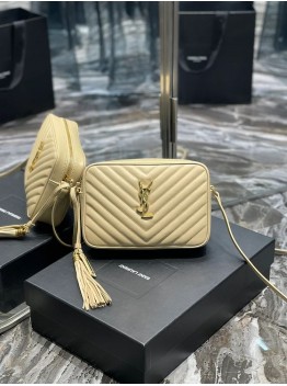 Y Lou Camera Bag Beige With Gold Toned Hardware