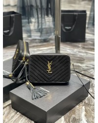 Y Lou Camera Bag Black With Gold Hardware