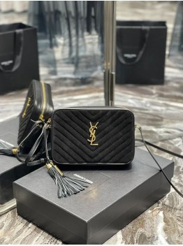 Y Lou Camera Bag Black With Gold Hardware