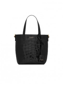 Y Paris Mini Toy Shopping In Crocodile-Embossed Leather