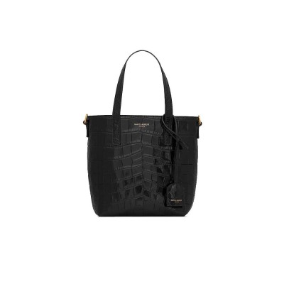Y Paris Mini Toy Shopping In Crocodile-Embossed Leather