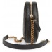 Y Vinyle Round Camera Bag in Chevron-Quilted Grain de Poudre Embossed Leather