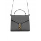 Y Cassandra Medium Top Handle in Box Y Leather and Suede