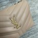 Y Small Loulou 23 Beige Leather Gold 23x17x9cm