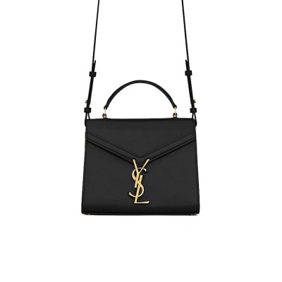 Y Cassandra Mini Top Handle Bag in Box Leather
