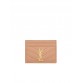 Y Cassandre Y Matelasse Card Case in Grain de Poudre Embossed Leather